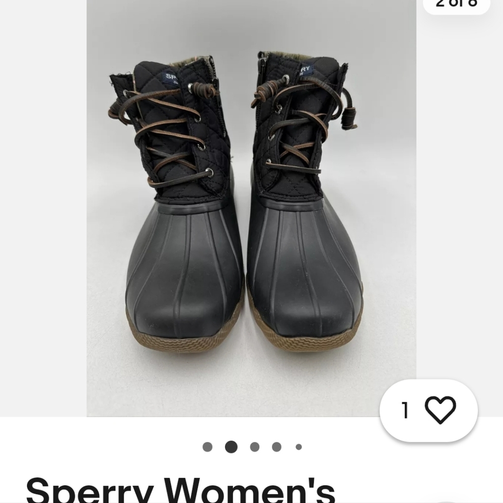 Sperry Women's Black and Tan Ankle Boots